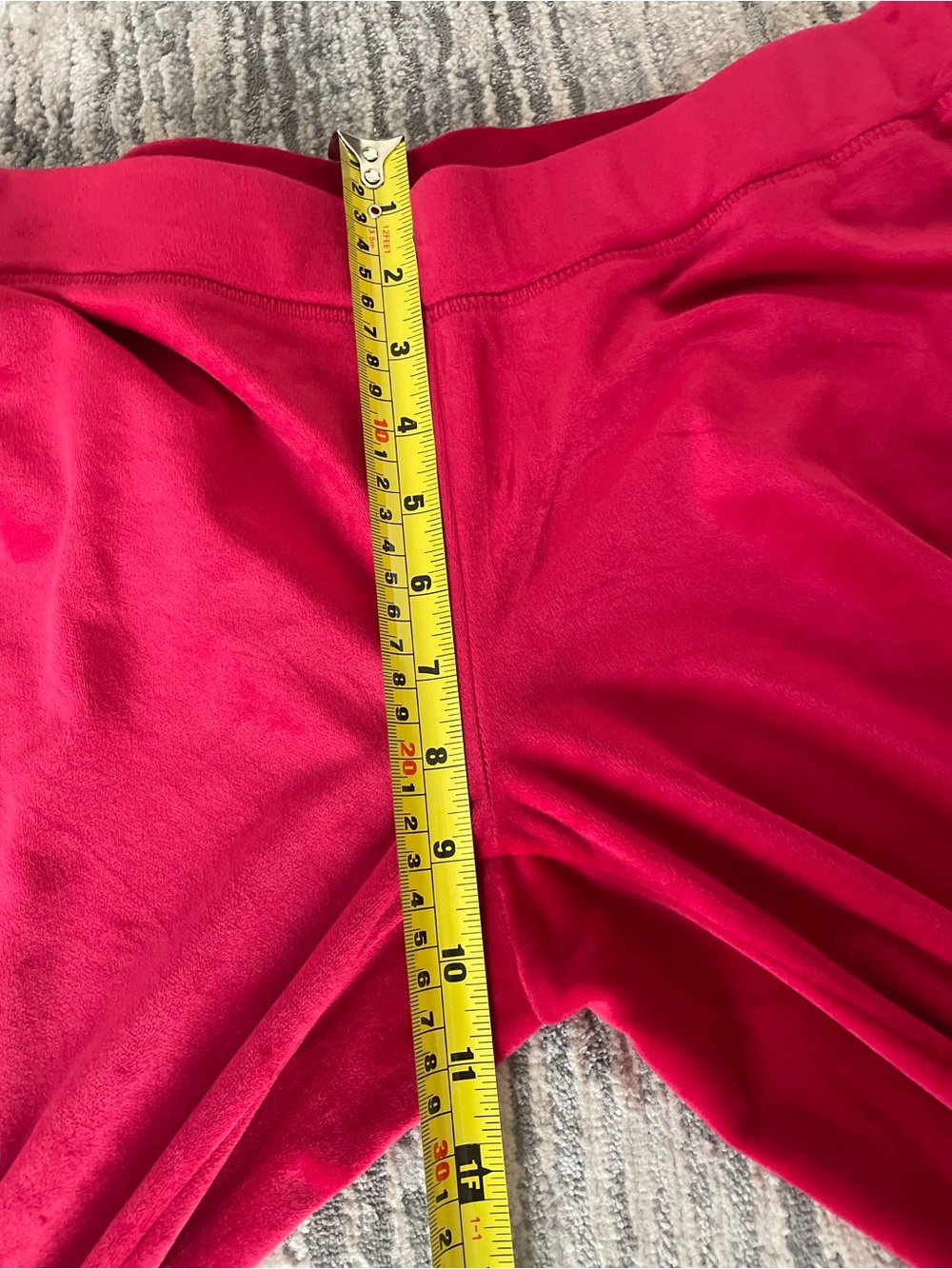 NWT- Juicy Couture Womens Red Party Velour Tracksuit Set Medium Rhinestone - Picture 13 of 14